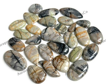 Picasso Jasper Cabochon Wholesale Lot, Mix Shapes and Size, Best Quality Natural Picasso Jasper for jewelry & DIY Craft making