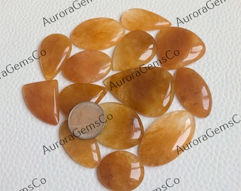 Orange Aventurine Cabochon lot Mix Shapes and Size by weight, Natural Orange Aventurine, for jewelry & DIY Craft making wire wrapped pendant