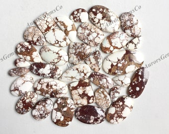 Lote al por mayor de cabujones de jaspe salvaje de calidad AAA, formas y tamaños variados, el mejor jaspe salvaje natural para joyería y manualidades.