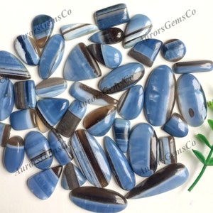 Cabochão de opala azul de qualidade AAA+, lote de atacado, formas e tamanhos mistos, melhor opala azul natural para joias e artesanato faça você mesmo