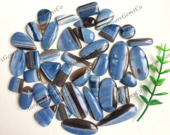 AAA+ Quality  Blue Opal Cabochon Wholesale Lot, Mix Shapes and Size, Best Natural Blue Opal for jewelry & DIY Craft making