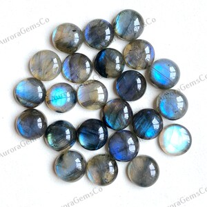 13mm Labradorite Round Cabochons Gemstone Lot, Natural Labradorite Round Gemstone For Jewellery Making, Semi Precious Gemstone.