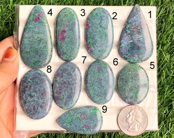 Selected Ruby Kyanite Cabochon, Natural Semi Precious Gemstone for Jewelry Making, Ruby Kyanite Handmade Jewelry LOT -127