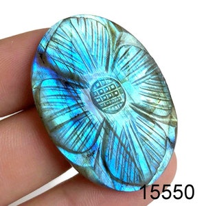 Labradorit Carving Cabochon, Natürlicher Labradorit Edelstein, Schmuckherstellung und Bastelbedarf, DIY, Handgemachter Schmuck, Weihnachtsverkauf