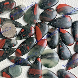 Cabochão de pedra de sangue africano, lote de atacado, formas e tamanhos mistos, melhor pedra de sangue africana natural para joias e faça você mesmo, fabricação de artesanato,