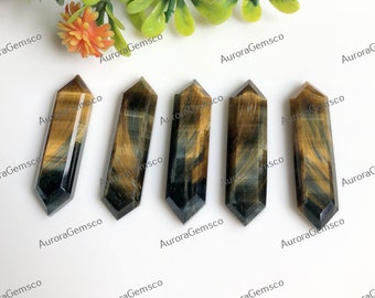 Natural Multi Tiger Eye Hexagon Shape Gemstone 8x30mm, Calibrated Hexagon Shape Step Cut For Jewelry Making, Birthstone Gemstone