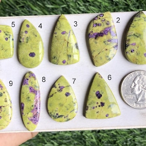 Cabochon di Atlantide, pietra semipreziosa naturale per la creazione di gioielli, pietra preziosa fatta a mano, pietra preziosa portafortuna, pietra preziosa sfusa LOTTO - S79