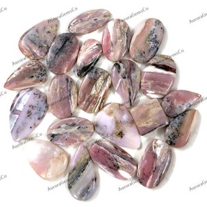 Cabochão de pedra preciosa de opala rosa, lote de atacado, formas e tamanhos mistos, melhor cabochão de pedra preciosa de opala rosa natural para joias e fabricação de artesanato DIY