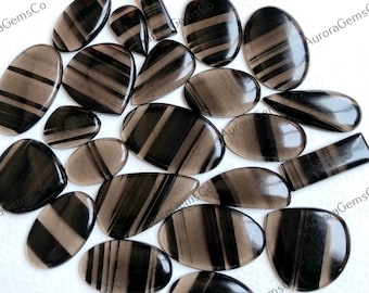 AAA + Midnight Lace Obsidian Cabochon, Venta al por mayor de formas y tamaños de mezcla de lotes, La mejor obsidiana de encaje de medianoche natural para joyería y fabricación artesanal de bricolaje