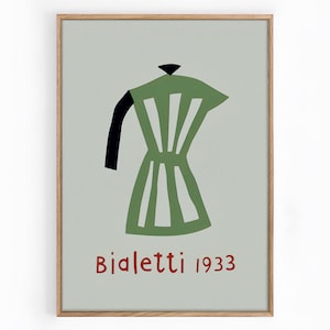 Bialetti 1933. Vintage poster by Klaas Gubbels. Art Print, Digital Download