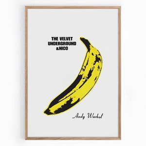 Banana Album Cover by Andy Warhol for The Velvet Underground and Nico. Art Print, Digital Download.