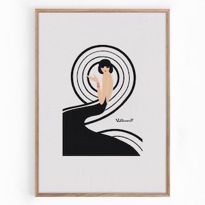 Poster by Bernard Villemot. Spiral. Art Print, Digital Download