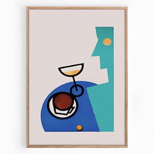 Mid Century Style Art Print, Digital Download