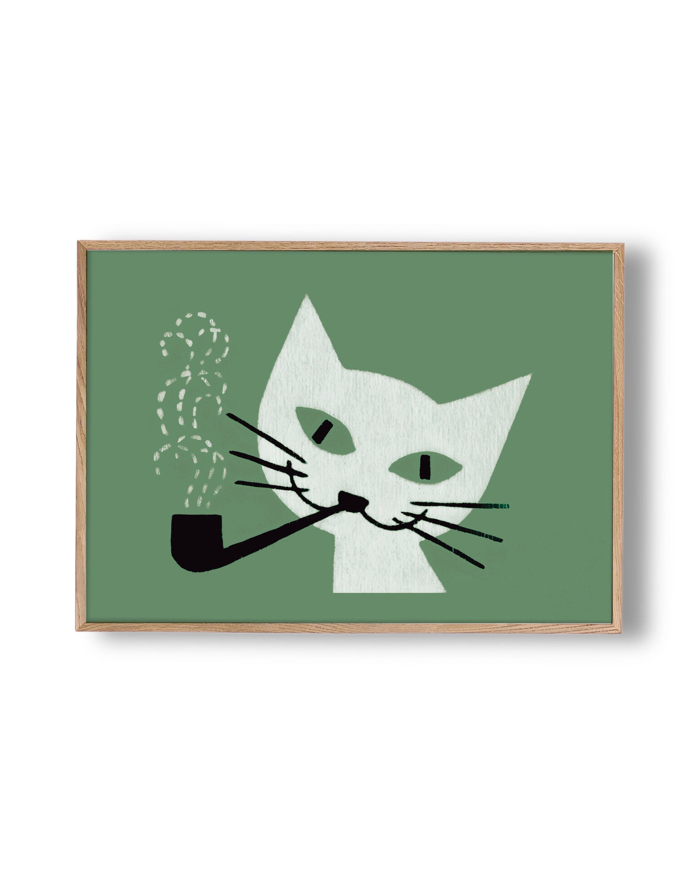 ascii cat smoking cigarette what a time to be alive Rainy Day Blues by Lucia Heffernan 16x16 Relaxing Windowsil Humorous Framed Art Print Picture Mid Century Cat Smoking Pipe