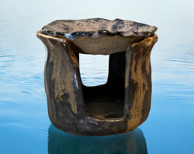 Handmade Ceramic Wax Melter, Oil Warmer, Essential Oil Warmer, Rustic Pottery, Tea Light Wax Warmer, Oil Burner, Wax Burner
