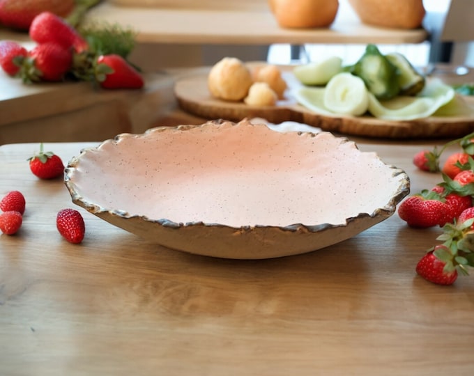 Dinner Bowl,Rustic, Rustic Dinnerware, Very Rustic,Hand formed, custom glaze, farmhouse table, rustic tableware,