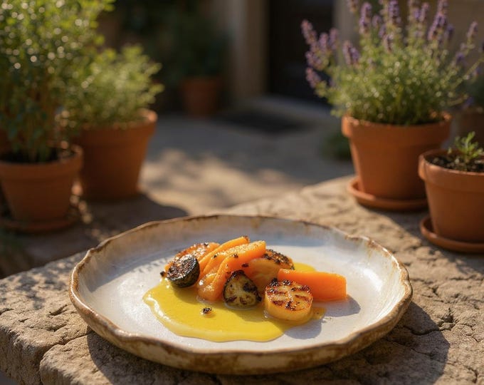 Dinner Rustic Edged Pottery Plates, Handmade, Very Rustic, Hand formed, custom glaze, farmhouse table, rustic tableware,