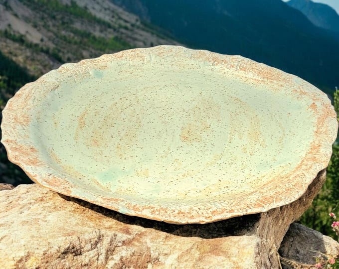 Platter, Cake Plate, Cookie Plate, Hand formed, custom glaze, farmhouse table, rustic tableware,