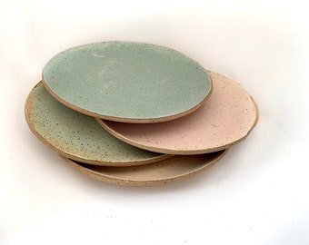 Rustic Pottery, SAMPLE SET, Rustic Dinnerware,  Set of 4 tiny plates