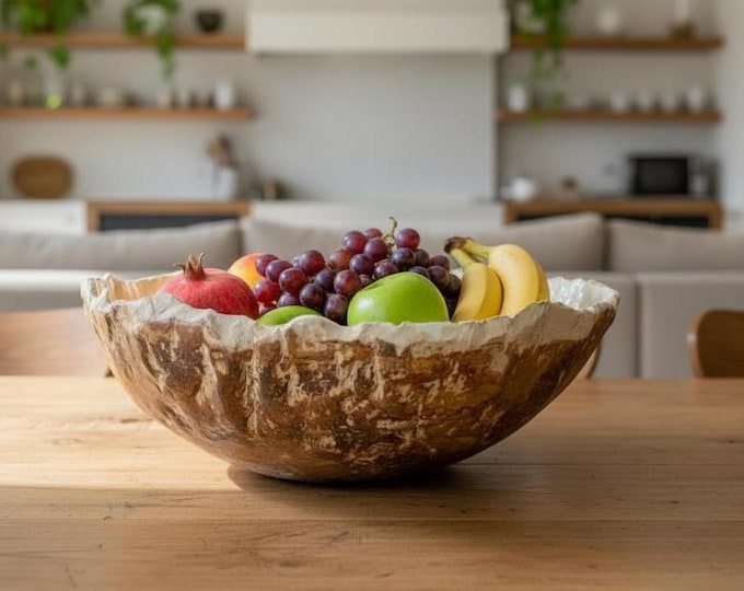 LARGE Serving Bowl, Rustic Pottery, Hand formed, custom glaze, farmhouse table, rustic tableware,