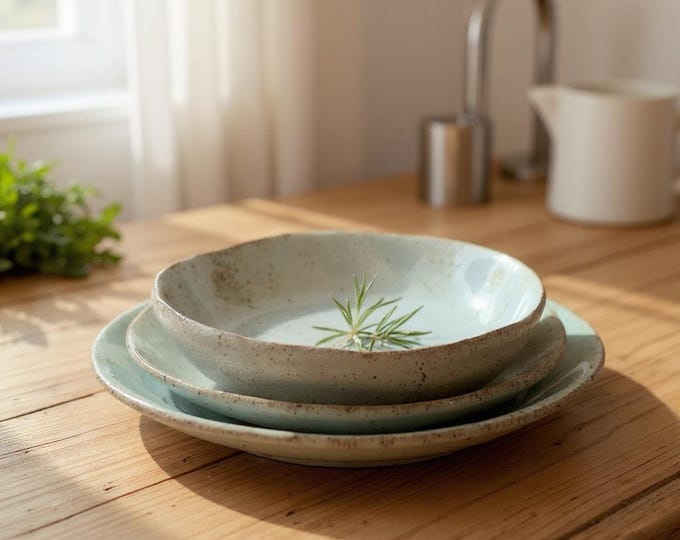 Nesting Bowl Set,3, Rustic Pottery Bowls, Very Rustic, Set of 3, Hand formed, custom glaze, farmhouse table, rustic tableware,