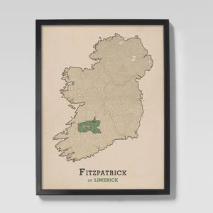 Fitzpatrick of Limerick | Clan Fitzpatrick Irish Family Origin Map of Limerick, Ireland
