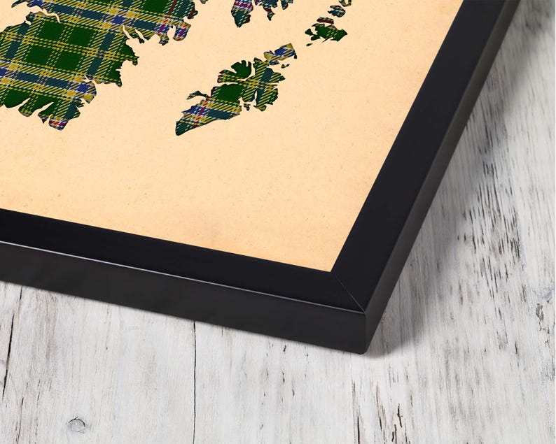 Buy green and brown plai Print