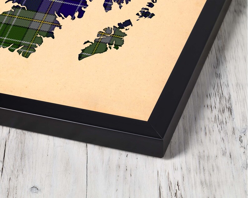 Buy blue and brown plaid Print
