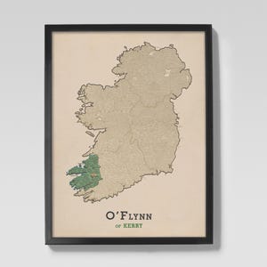 O&#39;Flynn of Kerry | Clan O&#39;Flynn Irish Family Map of Kerry, Ireland