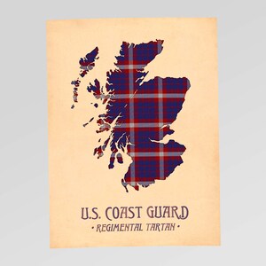 Mappa scozzese con stampa tartan della Marina degli Stati Uniti, nei colori bordeaux e blu navy. Style #1