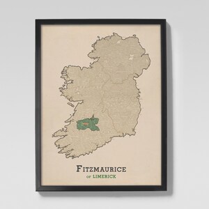 Fitzmaurice of Limerick | Clan Fitzmaurice Irish Family Origin Map of Limerick, Ireland