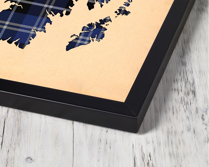 Buy blue and grey plaid Print