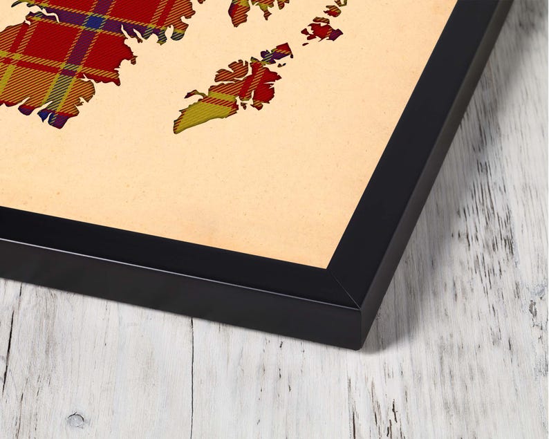 Buy orange and red plaid Print