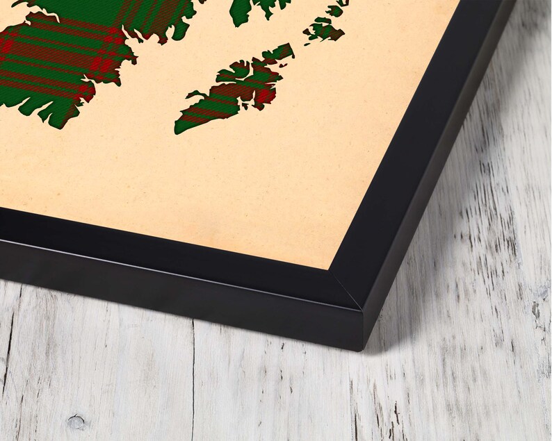 Buy green and brown plai Print