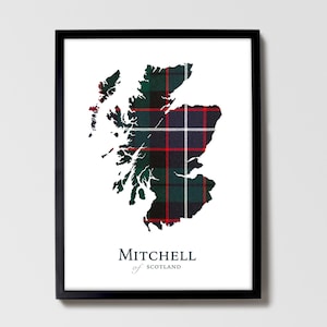 Mitchell Clan Tartan | Scottish Roots Map of Scotland