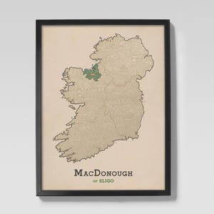 MacDonough of Sligo | Clan MacDonough Irish Family Origin Map of Sligo, Ireland