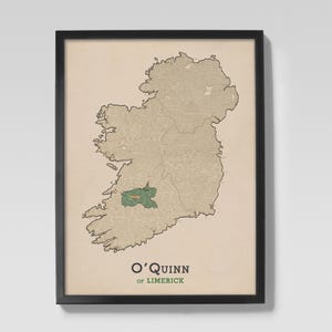 O&#39;Quinn of Limerick | Clan O&#39;Quinn Irish Family Origin Map of Limerick, Ireland