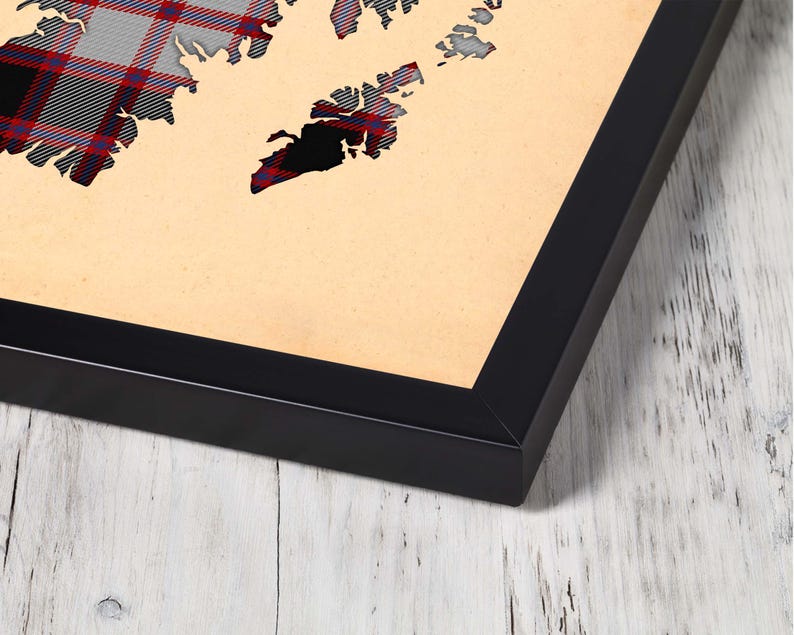 Buy maroon and grey plai Print