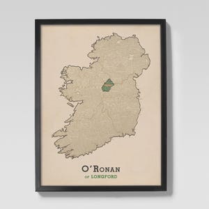 O&#39;Ronan of Longford | Clan O&#39;Ronan Irish History Map of Longford, Ireland