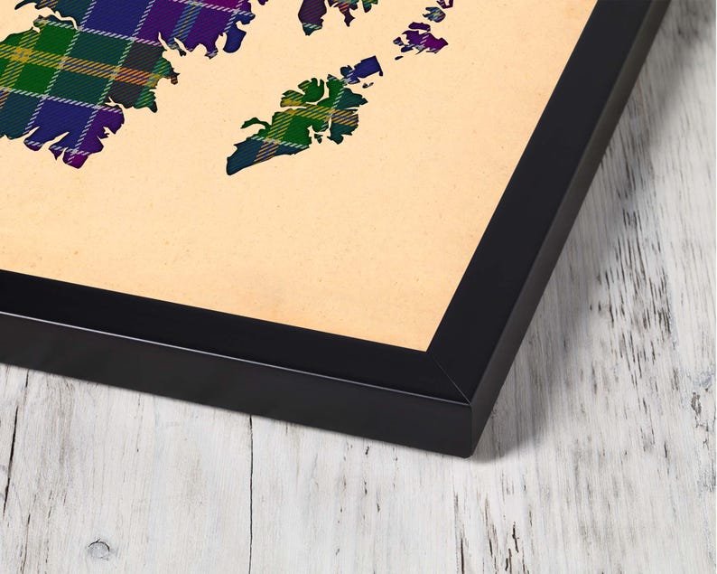Buy purple and blue plai Print
