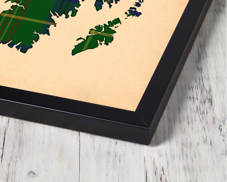 Buy green and brown plai Print