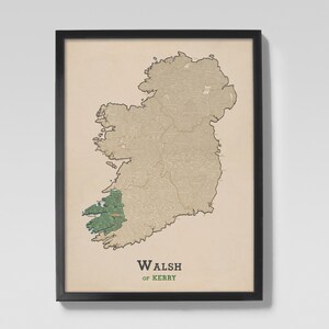 Walsh of Kerry | Clan Walsh Irish History Map of Kerry, Ireland