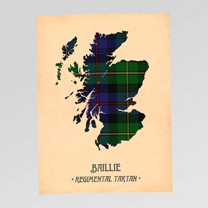 42. Argyll and Sutherland Tartan Print, bordowo-brązowa mapa Szkocji Style #4