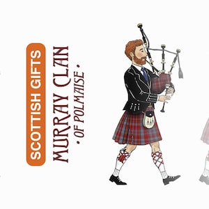 Clan Murray Tartan Gift | Cushion, Mug, Ready to Hang Murray Clan Of Polmaise Clan Artwork