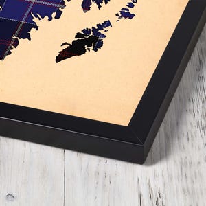 Buy navy and purple plai Print