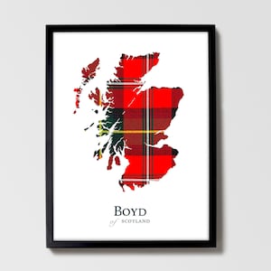 Boyd Clan Tartan | Scottish Roots Map of Scotland