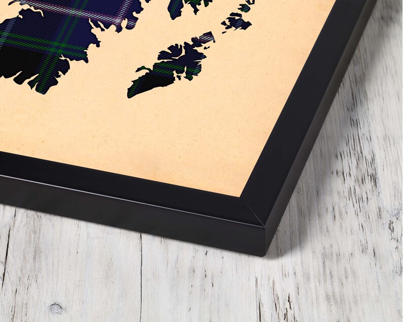 Buy navy and black plaid Print
