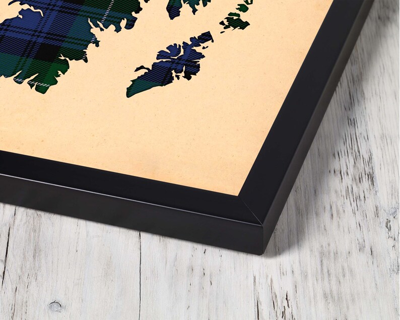Buy blue and black plaid Print