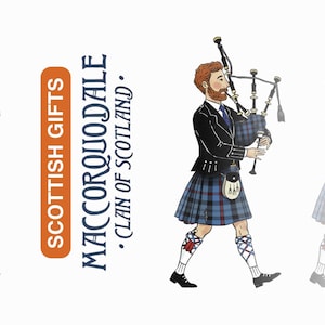 Clan MacCorquodale Tartan Gift }  Maccorquodale Clan Of Scotland Artwork