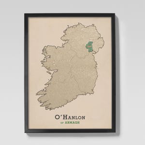 O&#39;Hanlon of Armagh | Clan O&#39;Hanlon Irish Genealogy Map of Armagh, Ireland